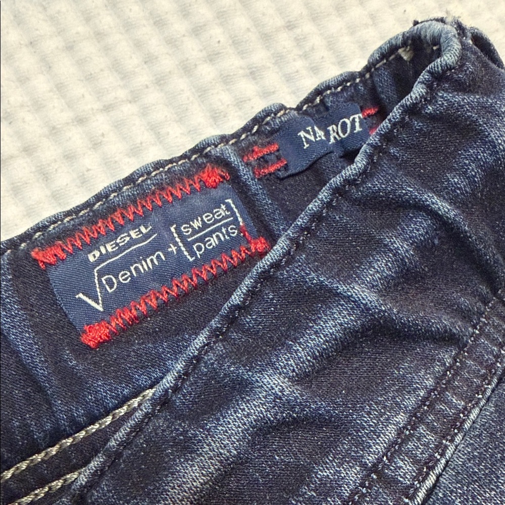 Men's Drawstring Washed Black Jeans - Picture 2 of 7